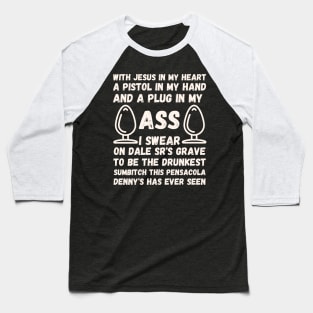 Funny Oddly Specific Drunk Butt Plug Baseball T-Shirt